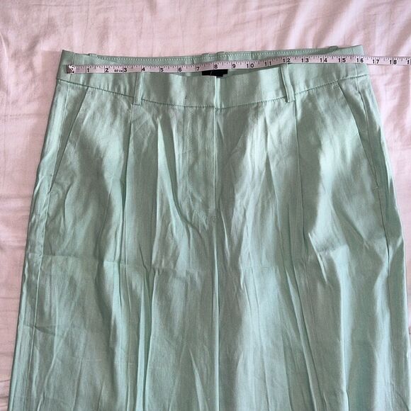 J. Crew Linen-blend wide-leg pleated trouser pant Size 12 - Picture 6 of 14